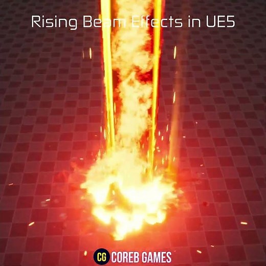 UE5 l Rising Beam VFX using Niagara Effects in Unreal Engine 5 #shorts