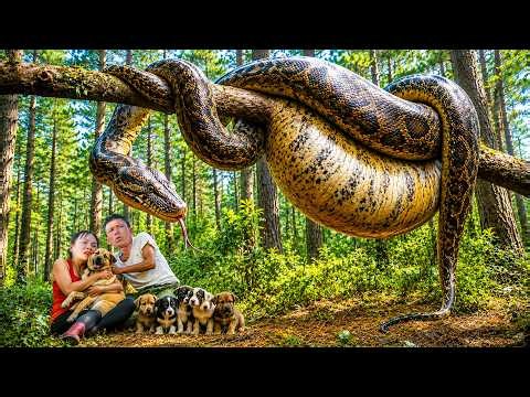 72 Hours No Escape: Monster Python Threatens Puppies as Father and Daughter Fight to Save Them!