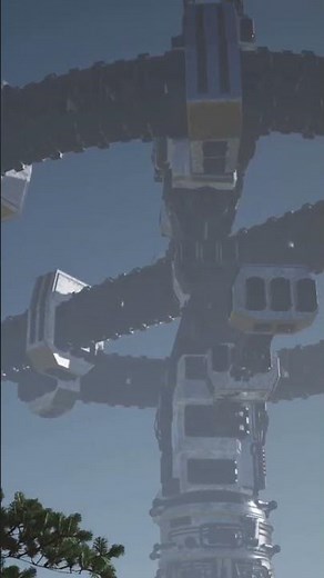 Alien Spaceship Rotate Over desert Ufo