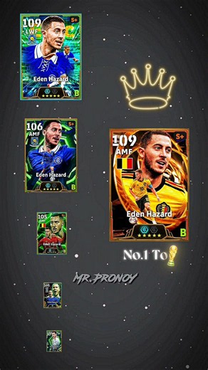 Eden Hazard TOP 6 Cards 🔥 Which One Is BEST? #efootball #efootballmobile #edenhazard
