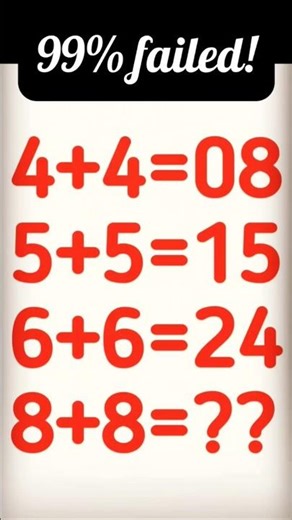99% failed this IQ test! #math #fastandeasymaths