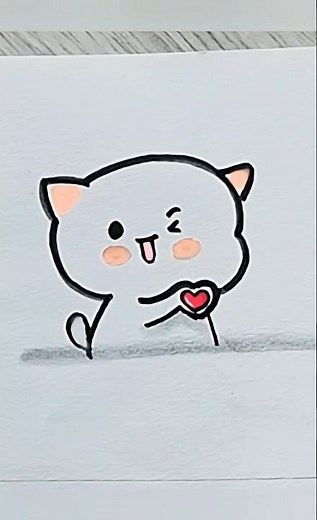 ❤️😸 ❤️💕Cute things to draw - Day 40 #drawing #sketch #cute #simple #easy #tutorial #art #fyp
