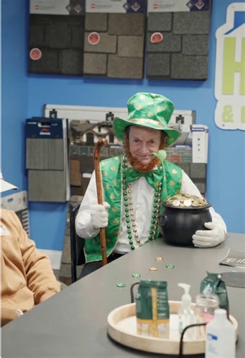 We had a few surprises for Kyle today…🍀😅 | kyle without his hat