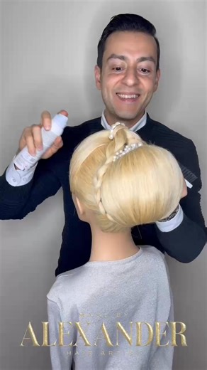 How to .., BRIDAL UPDO CHIGNON with only 2 ponytails „in few minutes 🤗 Updo Romantic 🥰 . “Feel like a queen with this elegant and royal braided hairstyle.” CHAMPIONKOPF DENISE https://www.limage.de/denise Code: Alex10 to get -10% off 😉 Updo quick & easy Bridal Updo Romantic & Elegant Easy & Simple Romantic Simple & Easy Hair Tutorial Romantic 🥰 ✨WATCH ✨LEARN ✨SAFE #fashionstyle #hairstyling #longhairstyles #wedding #braidstyles #weddinginspiration #bridalstyle | MadeByAlexander