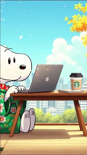【広告なし】スヌーピー風カフェBGM | 作業集中音楽時間