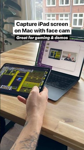 Capture iPad screen on Mac with face cam (great for gaming and demos)
