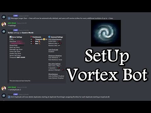 Vortex Bot setup for discord | Invite & Commands | Mod commands