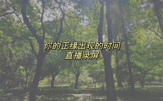 【Hugelin琳】你的正缘出现的时间（直播录屏）