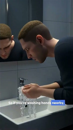 How poop particles travel in public bathrooms