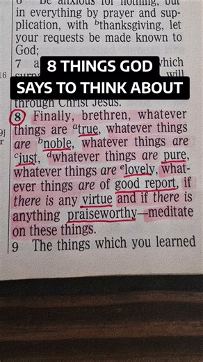 8 Things God Says to Think About | Philippians 4:8