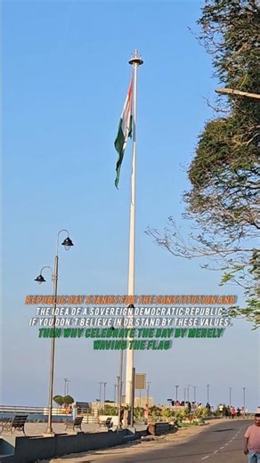 The flag flies high only when the Constitution is upheld #republicday #republican