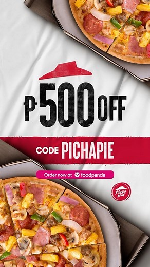 🚨 foodpanda VOUCHER ALERT! 🚨 P500 off on all of your Pizza Hut orders until August 21, 2023. Use code: PICHAPIE 🤤🍕 Minimum order value of P999 above. T&Cs Apply. #foodpandavoucher #fortheloveofPizza #MakeitGreat #PICHAPIE | Pizza Hut