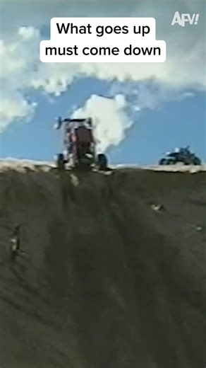 When the uphill goes downhill real fast 😆 #afv #atv #fail #offroad #stunt | AFV Classics
