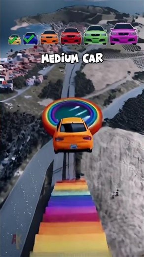 Big & Small cars vs Giant Pit BeamiNG.drive