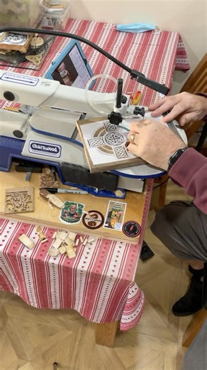 Celtic cross #woodworking #wood #woodcarving #woodsculpture