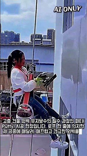 외벽 크랙 보수와 퍼티 작업 과정 총정리 #worker #process #repair #coating #plaster
