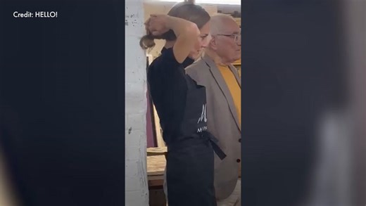 Watch: Princess Kate's viral hair hack as she styles her own tumbling locks