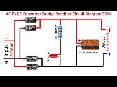 How To Make AC To Dc Converter Bridge Rectifier Circuit Diagram