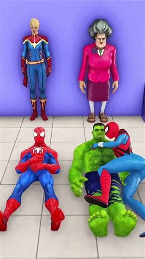 GTA V Spider-man vs Hulk New Kiss Run Funny Challenge! #spiderman #funny #animation #shorts