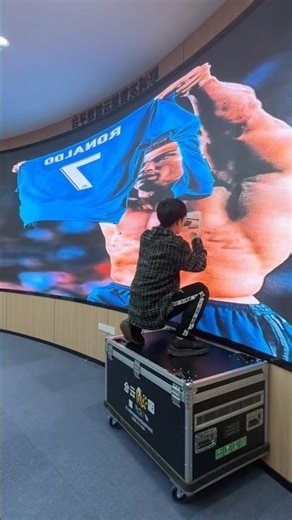 LED display #led #football #leddisplay #ledscreen #exhibition #technology #cristianoronaldo