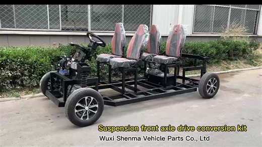 Electric Vehicle Independent Suspension Chassis 60kmh 72V 4KW AC Motor Front Drive Electric Car Conversion Kits