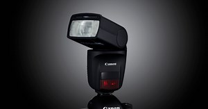 Canon's motorized flash self-tilts for the best bounce