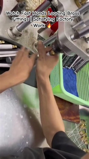 Loading Brass Fittings #FactoryWork #BrassFittings #AssemblyLine #SatisfyingVideo #HandWork #Factory