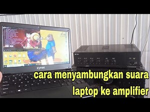 How to connect a laptop to an amplifier.