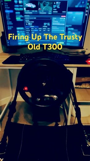 Turning on T300 so I can ignore all its feedback . #gaming #simracing #simrig
