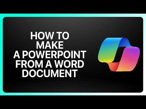 How To Make A PowerPoint From A Word Document With Copilot! Tutorial