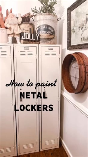 DIY Painting Metal Lockers Tutorial