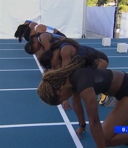 HEAT 1 WINNER Tristan Evelyn takes 1st place in Heat 1 of the Women’s 100M Sprint. #EnhancedGames