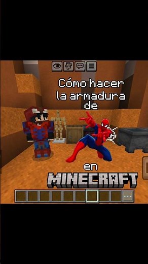 Armadura de ""Spiderman"" en MINECRAFT #minecraft #tutorial #spiderman #minecrafttutorial #fyp