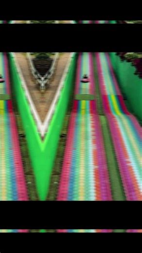 Enjoying a Colorful Inflatable Slide Adventure