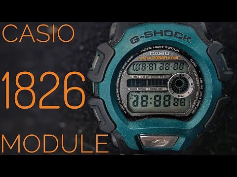Casio 1826 Module | G-Shock DW004 series watch set-up & functions demonstration