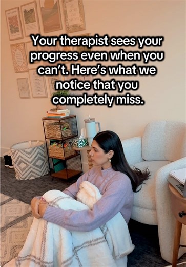 You come into session and say “I don’t feel like I’m making any progress” and meanwhile your therapist is thinking about how six months ago you wouldn’t have even been able to name that emotion let alone sit with it the way you just did. This is one of the hardest things about therapy. The person doing the work is usually the last one to see the growth. Because you’re inside it every day. You’re measuring yourself against some finish line that doesn’t exist & the changes happening in you are so 