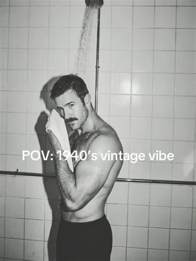 Let’s shower with me? 1940s vibe 😈♥️ #vintage #daddy #bigboy #gay #fyp