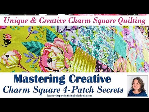 EASIEST Charm Square Quilt in ONE DAY: Creative 4-Patch Blocks | Lea Louise Quilts Tutorial