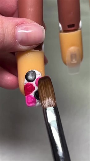 SEE CAPTION ⬇️⬇️ For acrylic only: Overlay the nail and let it set slightly (not too wet, not too dry). Lightly dip your cutter into dry acrylic powder, then press into the semi-set acrylic to prevent sticking and that stringy “webbing” when you lift it. Fill the indents with any colored acrylic, let it fully set, then file and shape as usual. Beginner-friendly and easy to recreate! 💅 this tool has been discontinued, but mini polymer clay cutters work great! If you happen to find any tools like