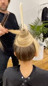 Chic top knot 💫 @petergrayhair creates an effortless top knot that evolves into a high-fashion editorial style using @intelligentbeautyglobal 😍✨ | Hairbrained