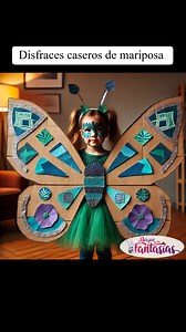 😍 Ideas de disfraces de mariposa para niños usando cartón | El Bosque de las Fantasías