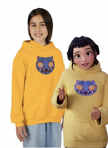 Kids Zoey Yellow Hoodie Derpy Blue Tiger - Youth Kpop Demon Hunters Merch Sweatshirt With Pocket, Zoey Cosplay, Christmas Birthday Gift - Etsy