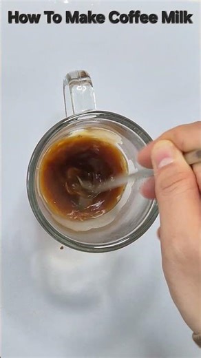 How to make Coffee Milk from just Hot Water, Coffee Powder, a little Honey and Milk #coffee #asmr