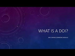 Digital Object Identifier (DOI)