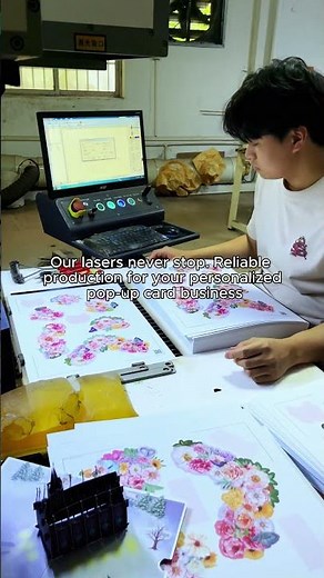 High precision laser cutting for 3d greeting cards and personalized notecards 📐