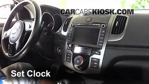 How to Set the Clock / Change Time on a 2013 Kia Forte Koup SX 2.4L 4 Cyl.