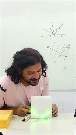 Law of reflection demonstrated #clas10physics