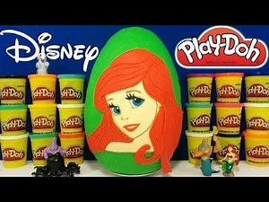 GIANT ARIEL Surprise Egg Play Doh - Disney Princess Little Mermaid Toys Funko Pop