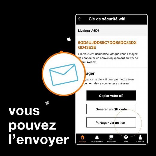 Orange et moi : partager sa clé wifi