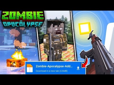 Best ZOMBIE APOCALYPSE Mod For Minecraft PE 1.21+ 💥 | New Apocalypse Mods Bedrock!
